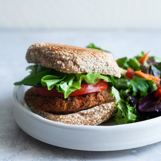 Sweet potato black bean burgers