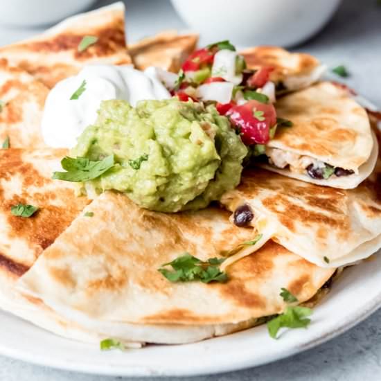 CHEESY CHICKEN QUESADILLAS