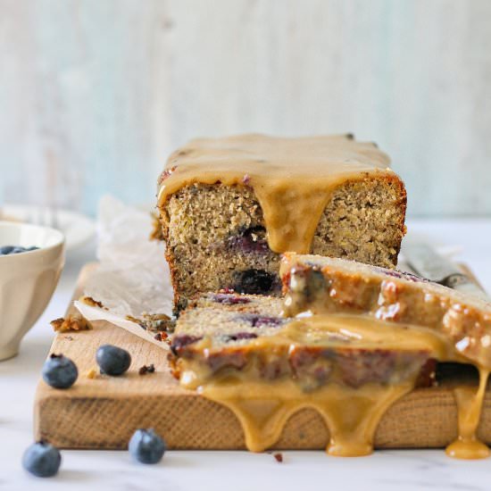 Banana, blueberry and lemon loaf