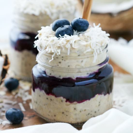 Blueberry Coconut Overnight Oats