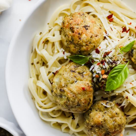 Chicken Pesto Meatballs