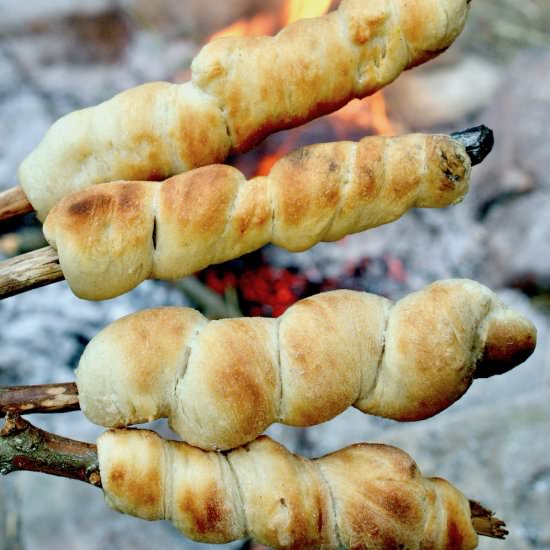 Campfire Bread on a Stick