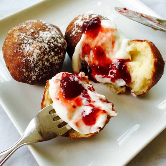 Yummy jammy doughnuts