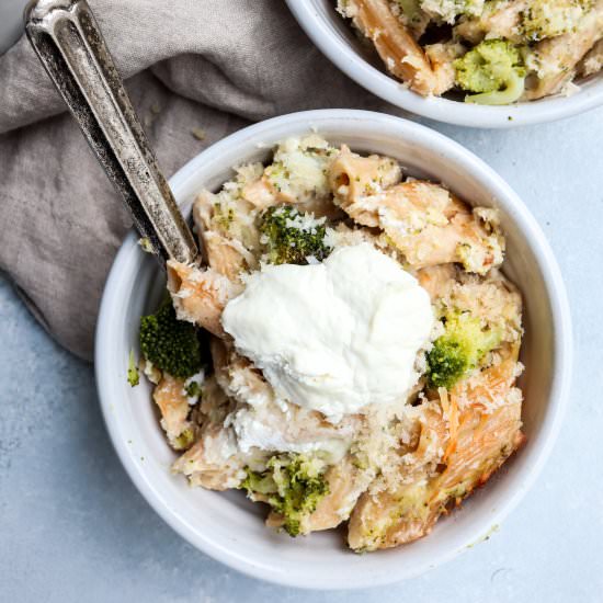 broccoli baked mac cheese