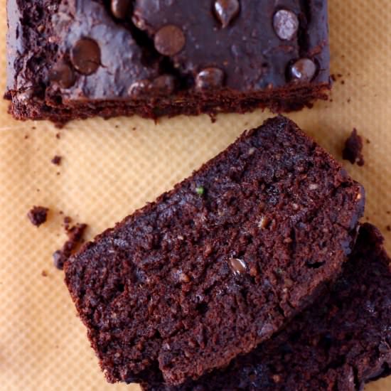 GF Vegan Chocolate Zucchini Bread