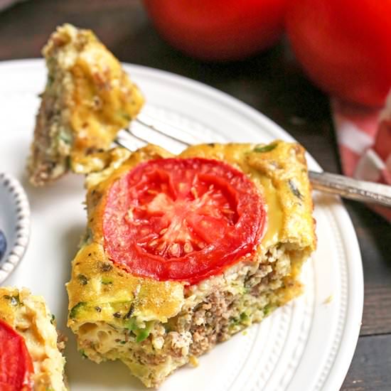 Paleo Sausage Zucchini Egg Bake