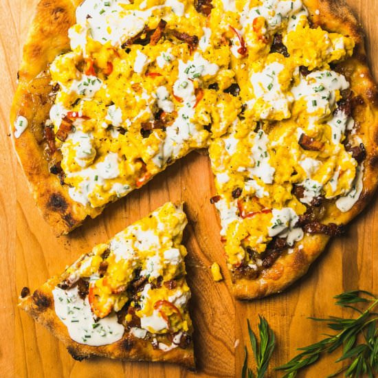 Tarte Flambée Breakfast Pizza