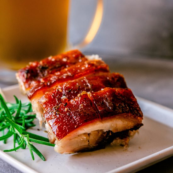 Crispy Beer Braised Pork Belly