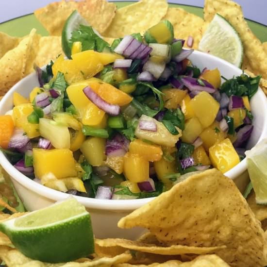 Tropical Pineapple Peach Salsa
