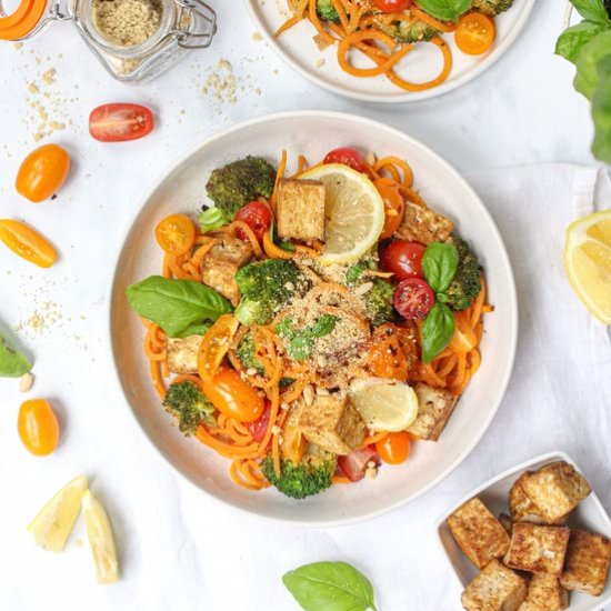 Garlic Lemon Sweet Potato Noodles