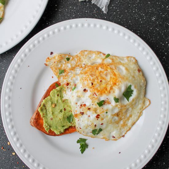 Sweet Potato Toast & Eggs