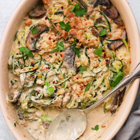 Whole30 Tuna Zoodle Casserole
