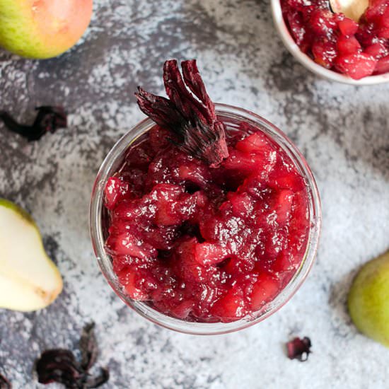 Pear Hibiscus jam