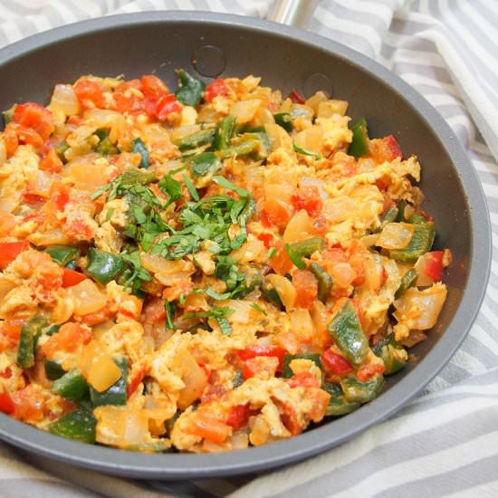 Menemen (Turkish scrambled eggs)