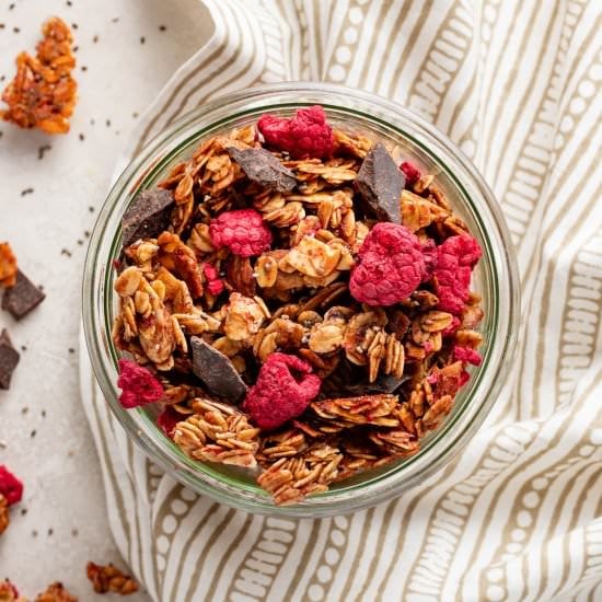 Raspberry Chocolate Chunk Granola