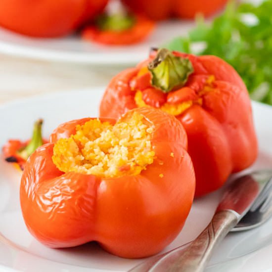 Millet Stuffed Bell Peppers