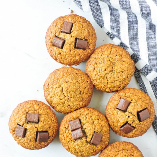 Honey Oat Zucchini Muffins