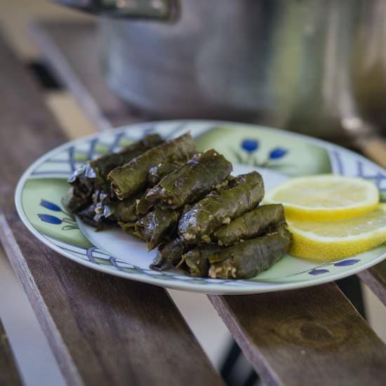 Vegan Stuffed Grape Leaves (Yalanje