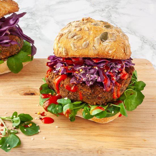 Lentil Black Bean Burger
