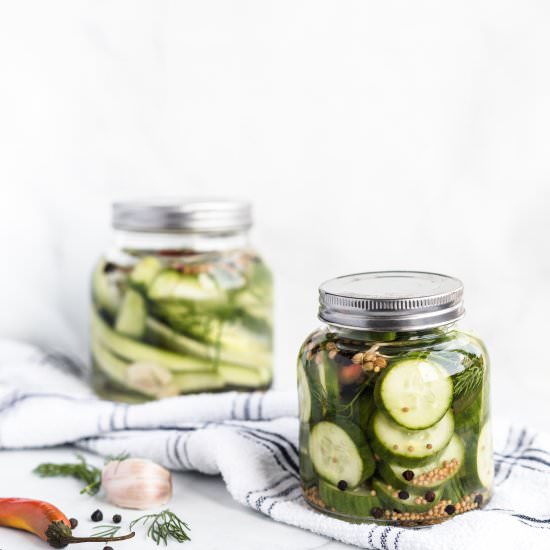 Easy Overnight Dill Pickles