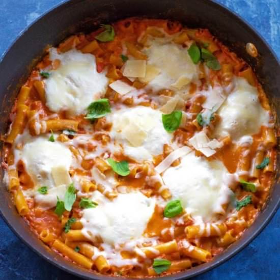 One-Pan Baked Ziti Skillet