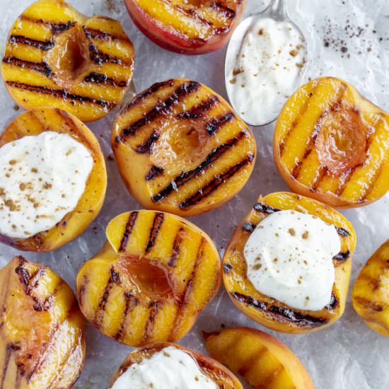 Grilled peaches