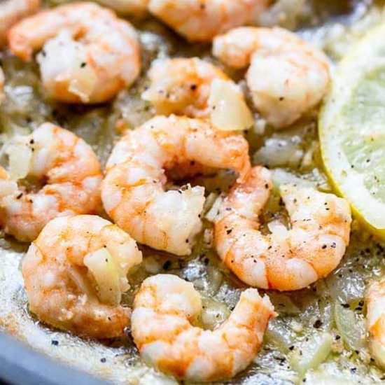 Lemon garlic shrimp