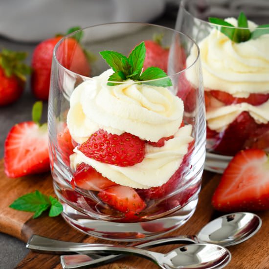 Strawberries and Cream Dessert