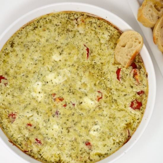 Baked Pesto Caprese Dip