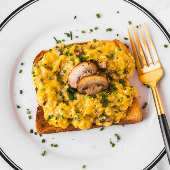 Truffled Scrambled Eggs on Brioche