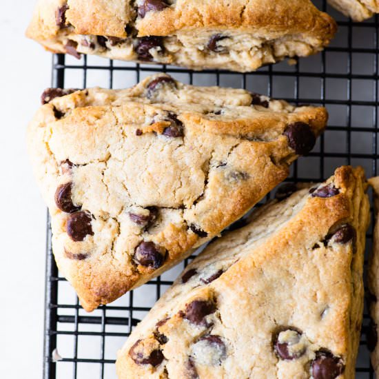 Peanut Butter Chocolate Chip Scones
