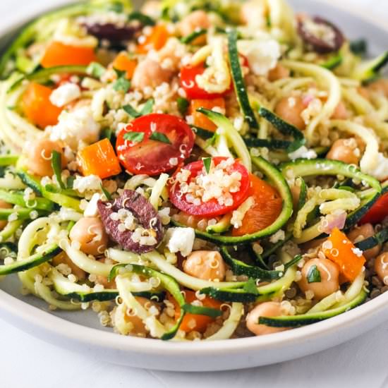 Quinoa and Zucchini Noodles Salad
