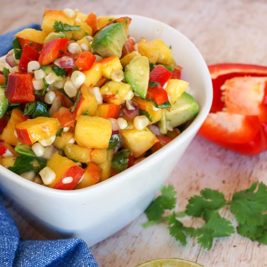Fresh Peach Avocado Salsa