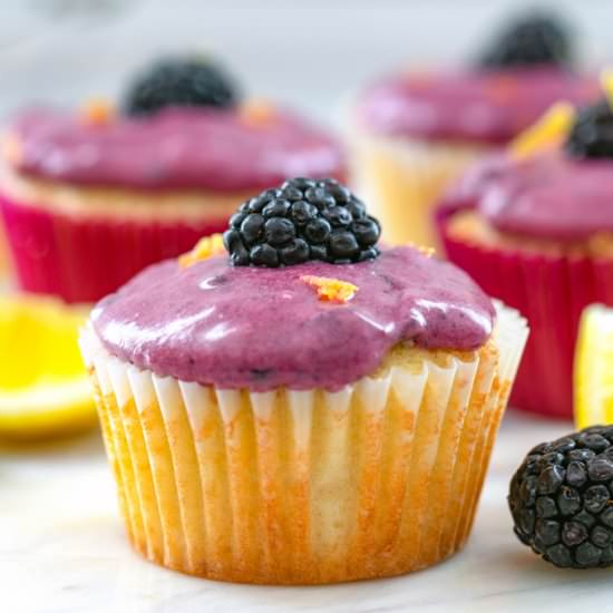 Lemon Blackberry Cupcakes