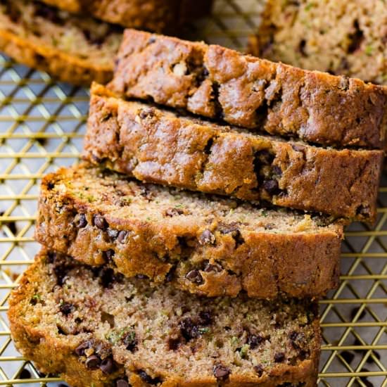 CHOCOLATE CHIP ZUCCHINI BREAD