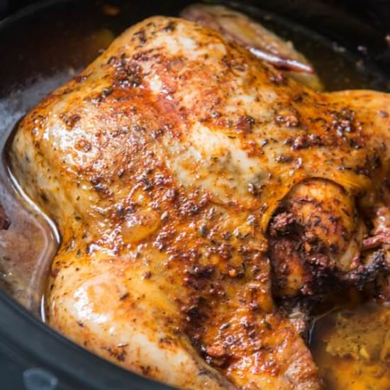TENDER CROCKPOT WHOLE CHICKEN