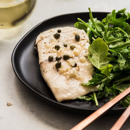 White Wine Garlic Baked Fish