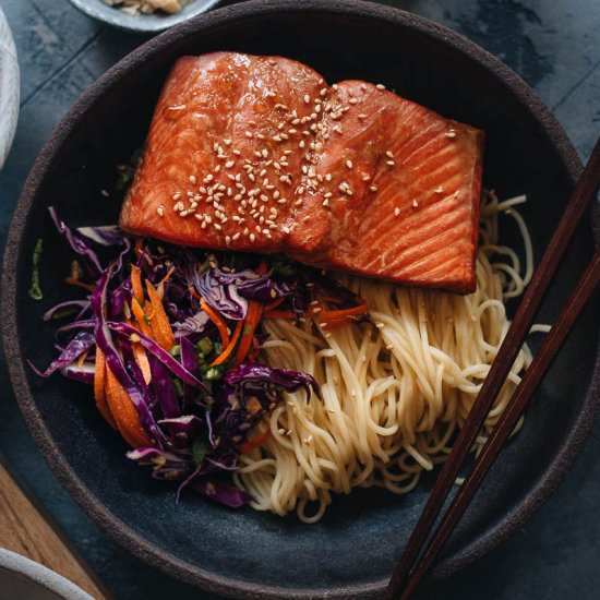30-Minute Salmon Noodle Bowl