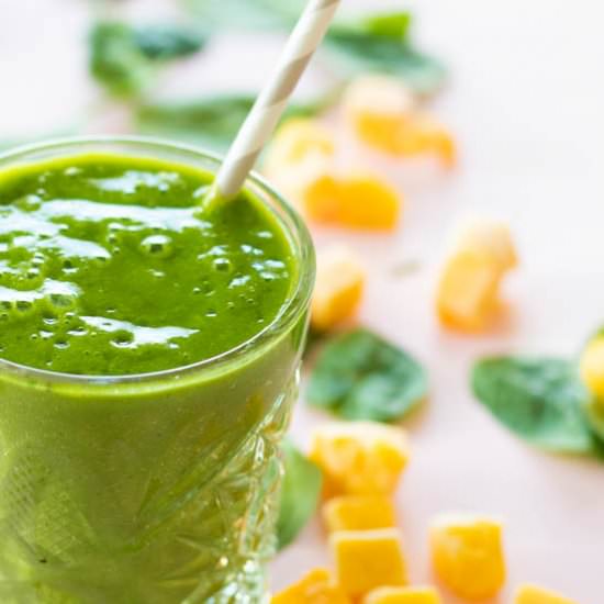 Vegan Green Mango Ginger Smoothie