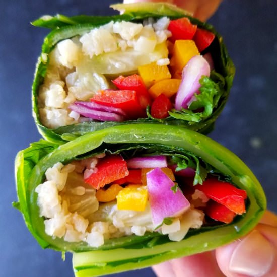 Rainbow Collard Green Wraps