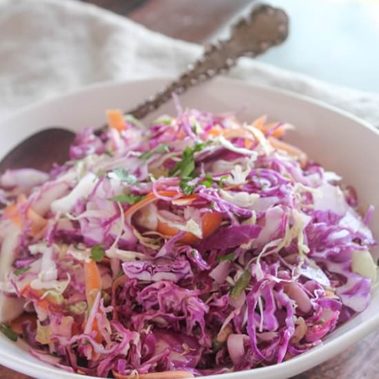 Easy No Mayo Coleslaw