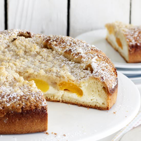 Apricot and Ricotta Brioche Cake