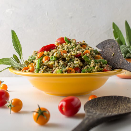 Sage Pesto Farro Salad