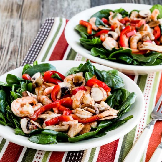 Asian Spinach Salad with Shrimp