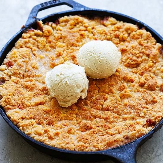Bourbon Peach Cobbler