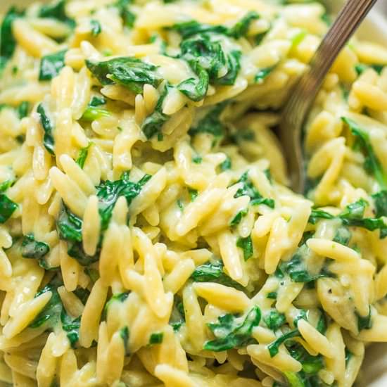 Creamy Spinach Orzo