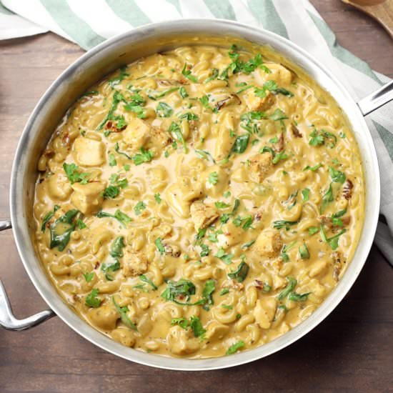 Tuscan Chicken Mac and Cheese