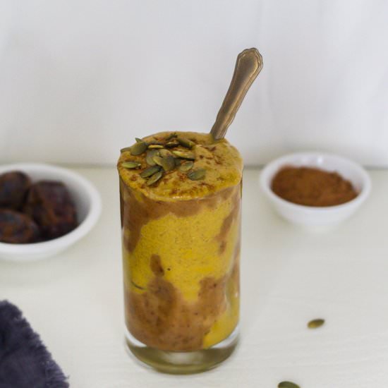 Pumpkin Smoothie w/ Caramel