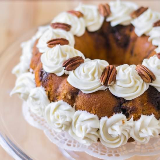 Butter Pecan Cake w/ Cream Cheese