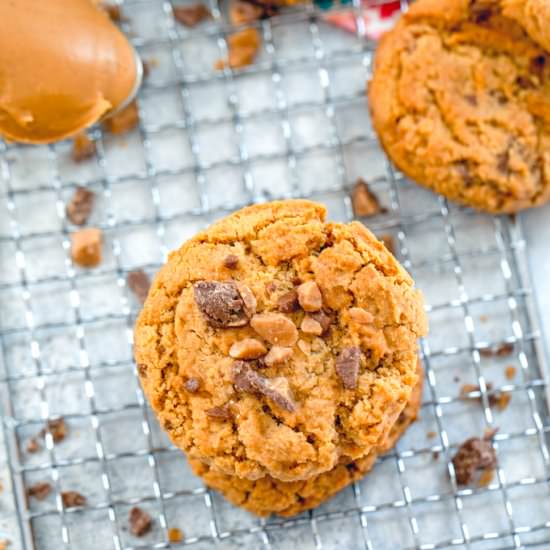 Peanut Butter Toffee Cookies